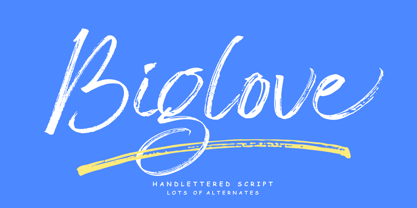 Пример шрифта Biglove